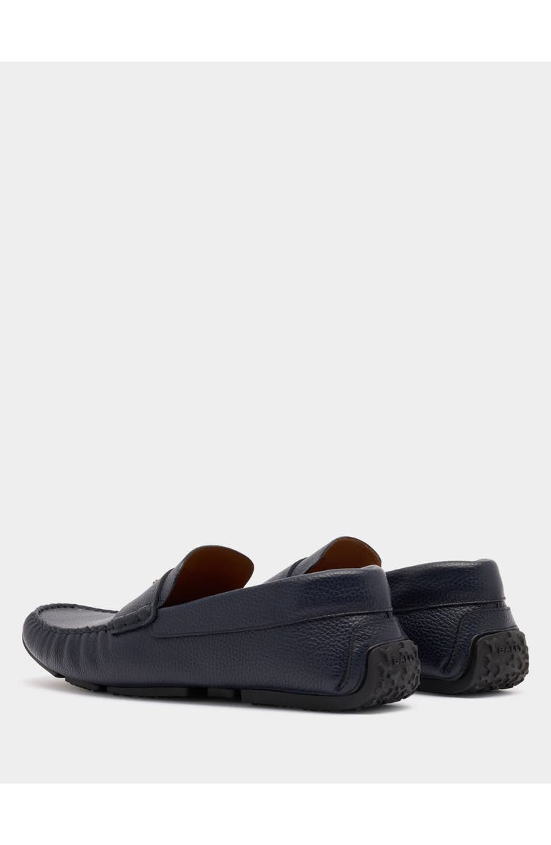 Bally Pilot Driver in Bovine Leather Lined with Leather, Alternate, color, Blue