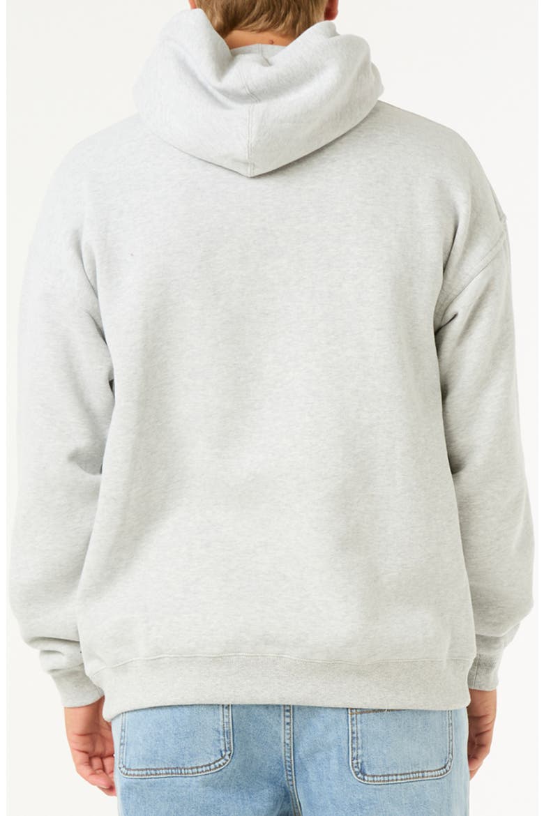 Rip Script Cotton Blend Hoodie, Alternate, color, LIGHT GREY MARLE