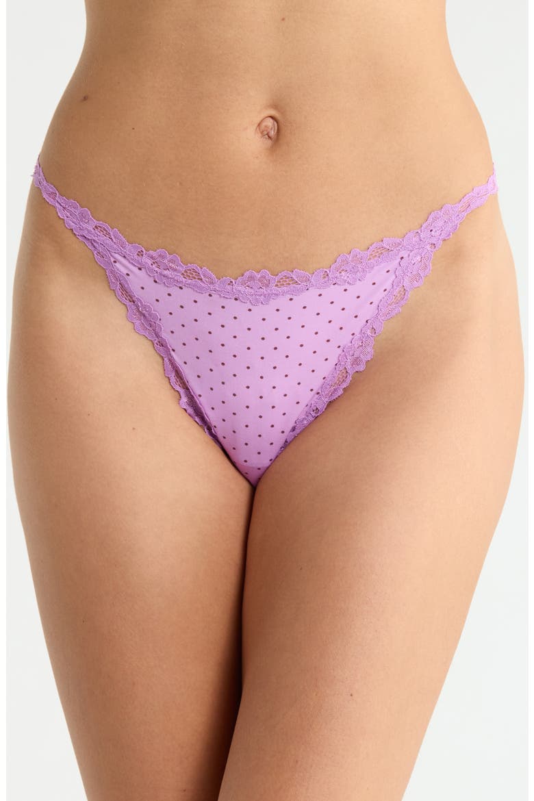 Intimately FP Charlie Micro Thong, Alternate, color, PURPLE DOT