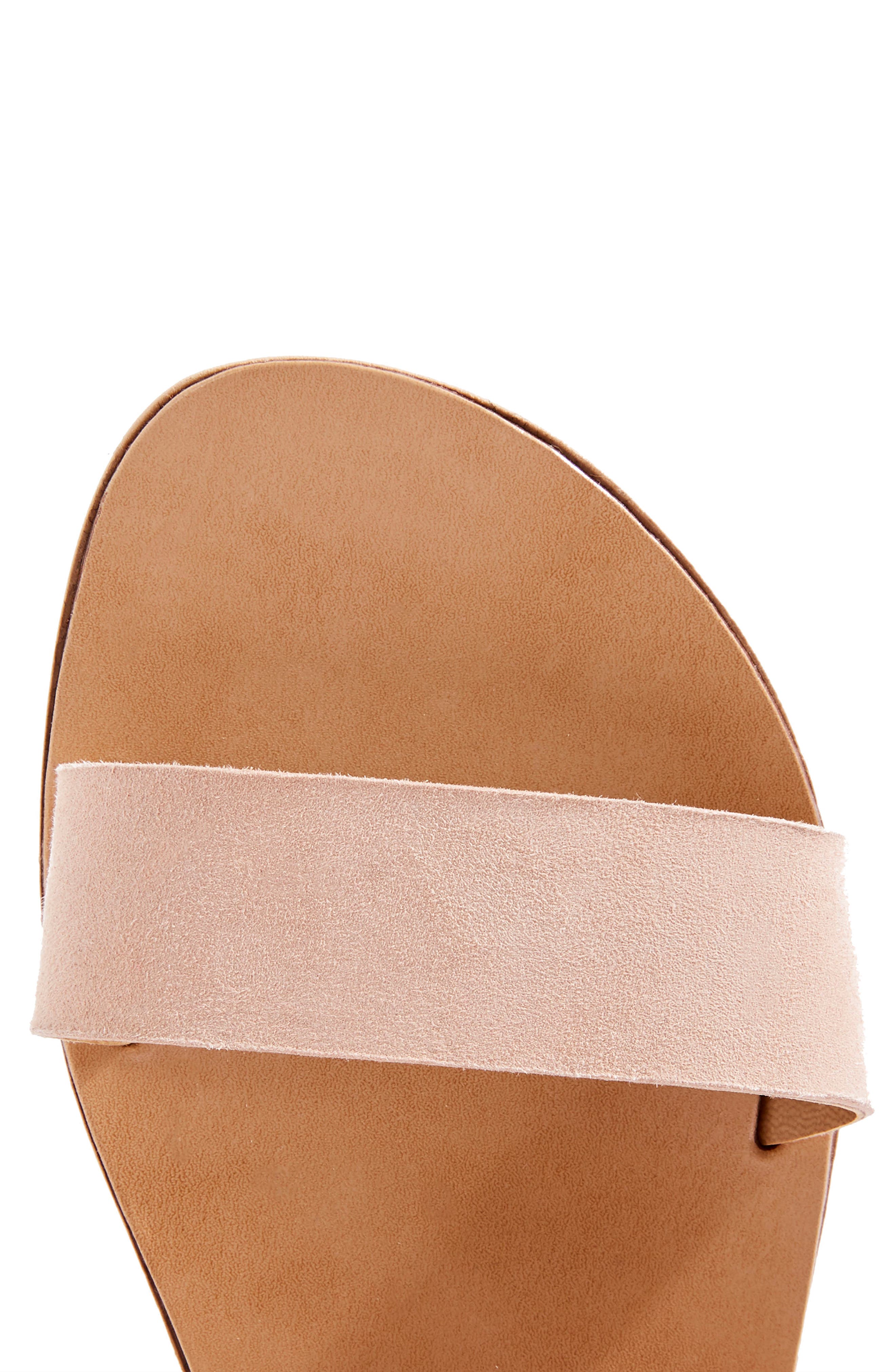 Topshop Happy Suede Sandal, Alternate, color, 