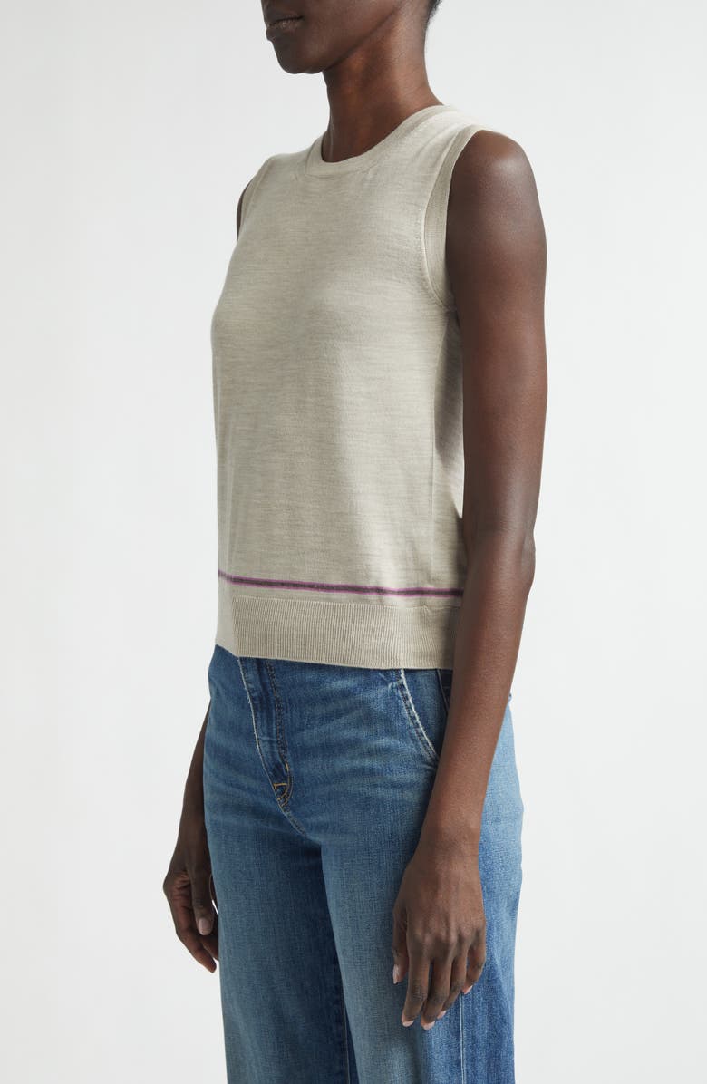 Johnstons of Elgin Brae Merino Wool & Cashmere Cardigan, Alternate, color, Natural Colourway