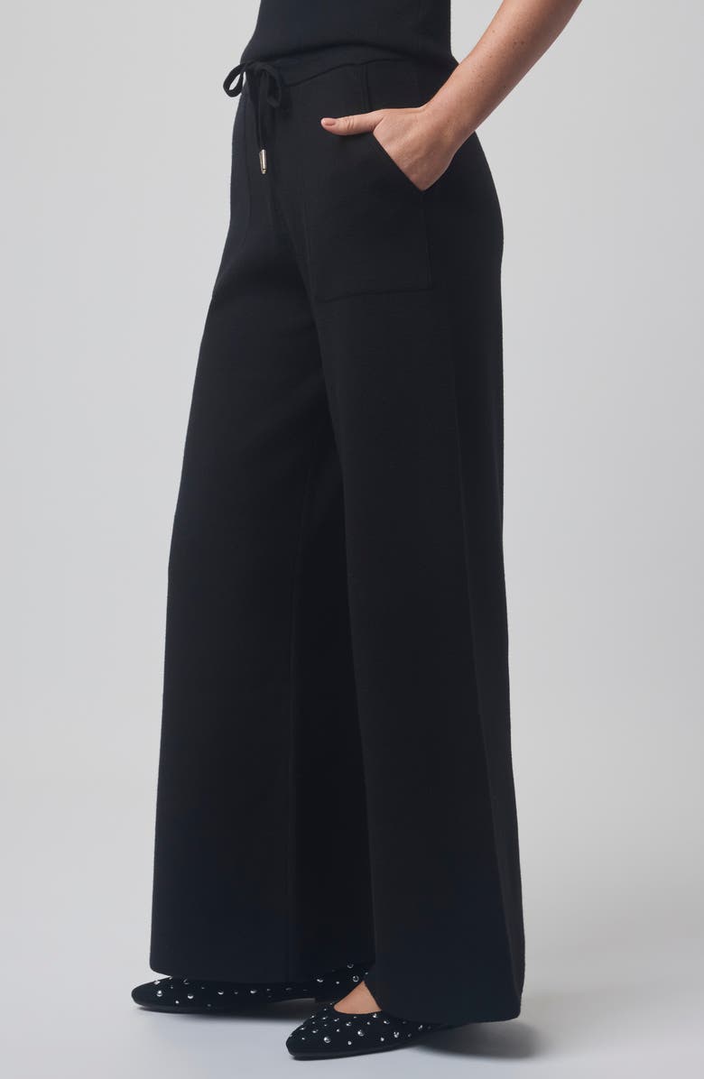Splendid x @cellajaneblog Seam Pants, Alternate, color, Black