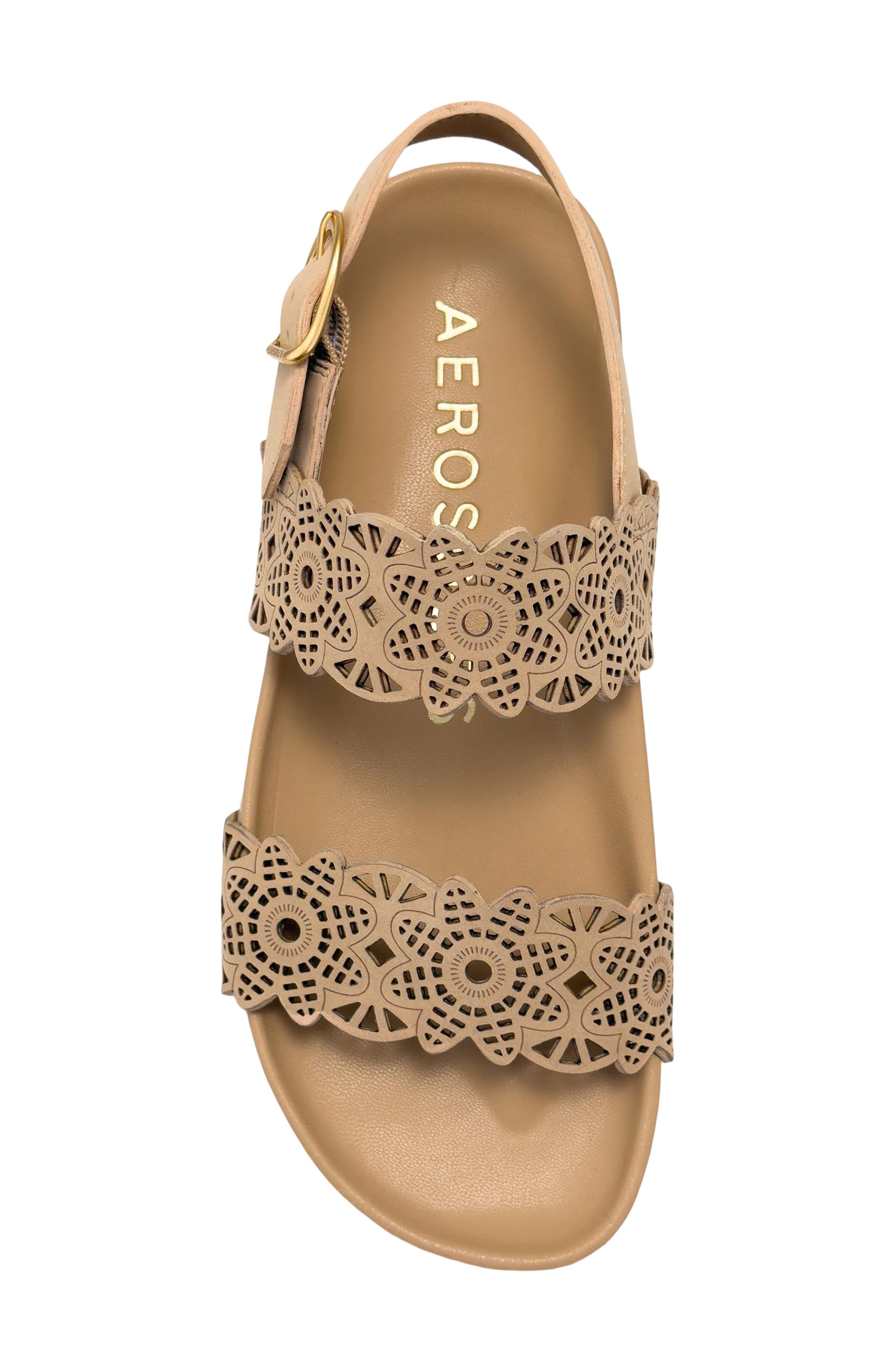 Lily Perforated Slingback Sandal, Alternate, color, BEIGE BISQUE PERF FX NUBUCK