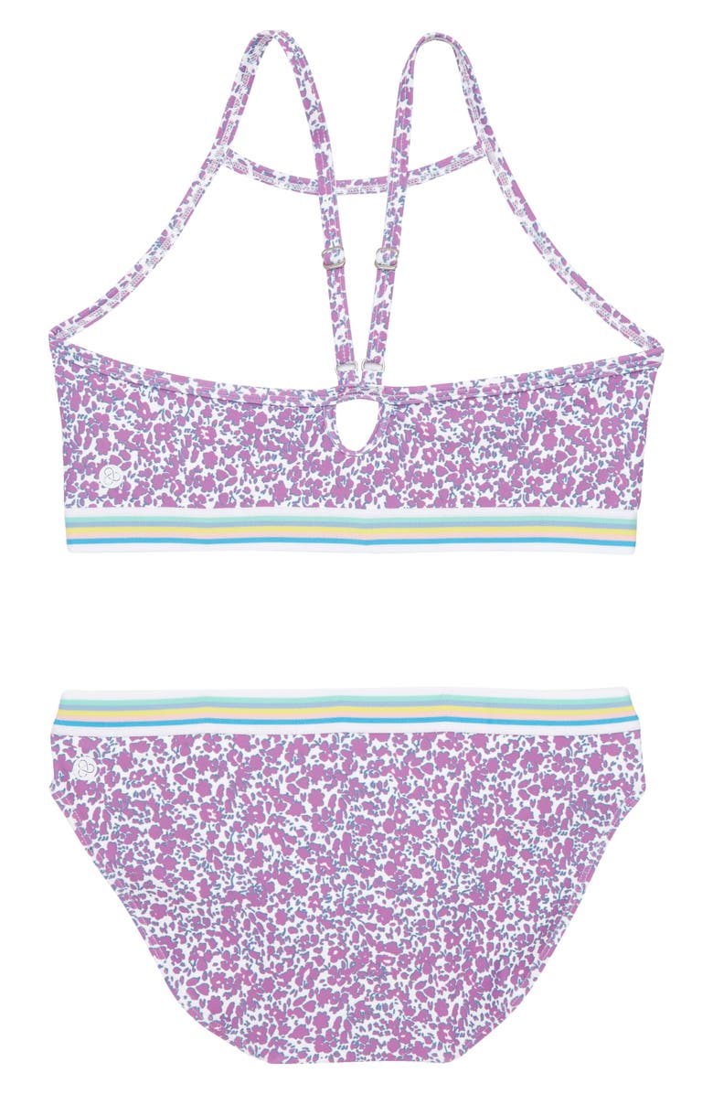 Zella Girl Kids' Rainbow Pop Two-Piece Swimsuit, Alternate, color,