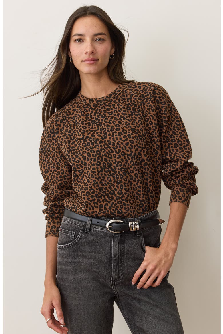 Cloud 9 Fleece Leopard Print Sweatshirt, Alternate, color, LEOPARD