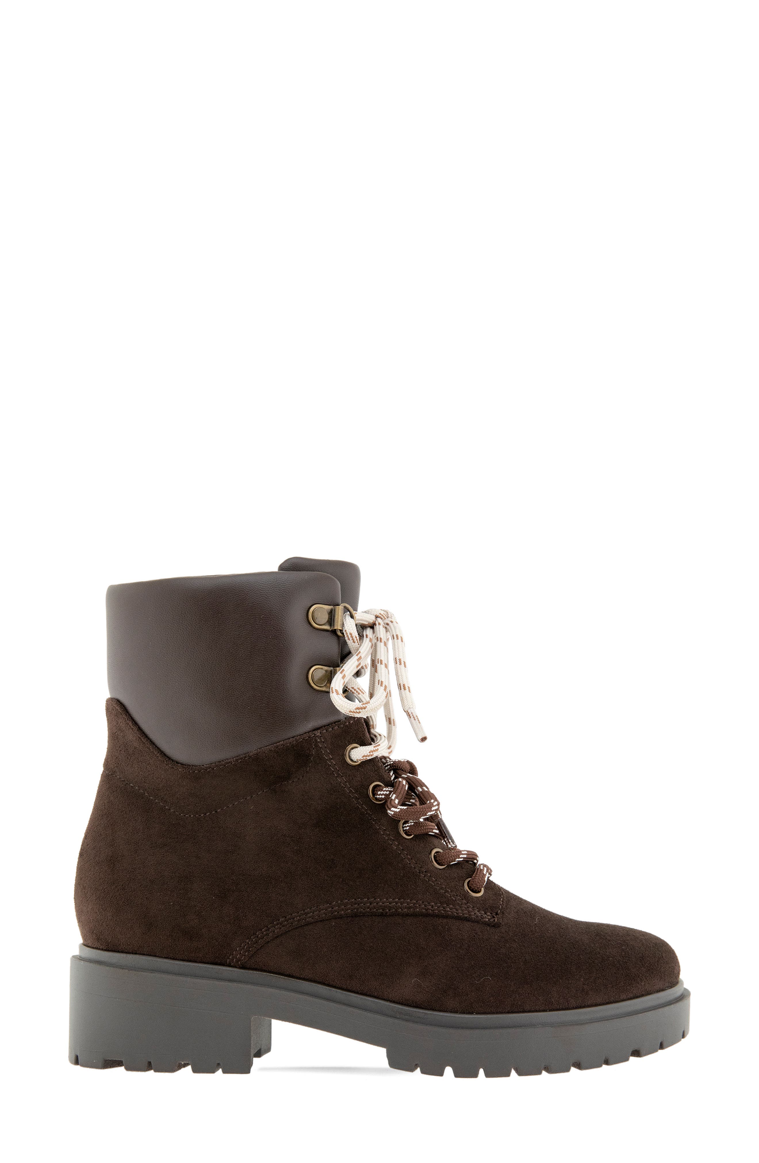 Morli Faux Shearling Boot, Alternate, color, DARK BROWN