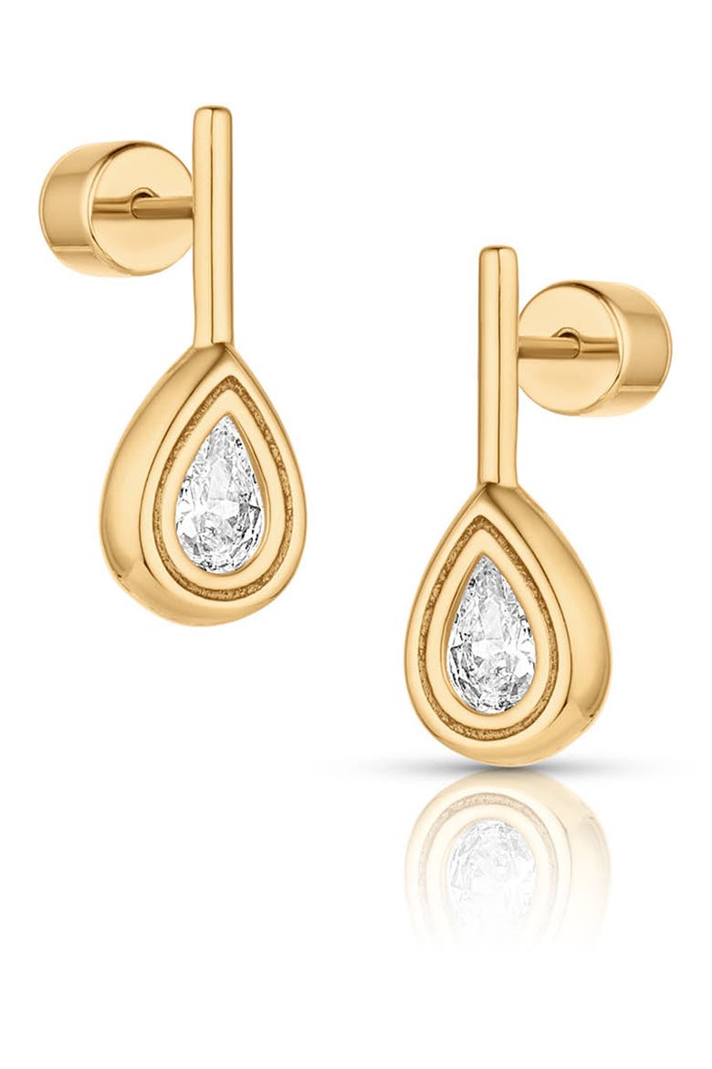 Starlet Drop Earrings, Main, color, 14K GOLD PLATED