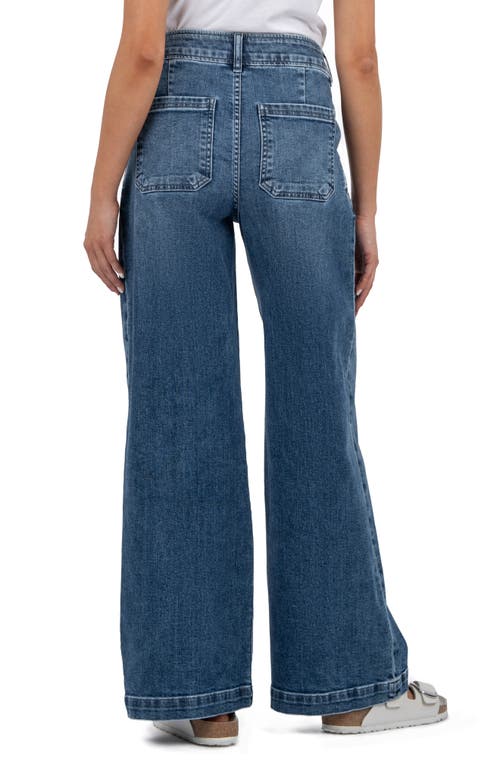 Kut From The Kloth Slash High Waist Wide Leg Jeans In Dignity
