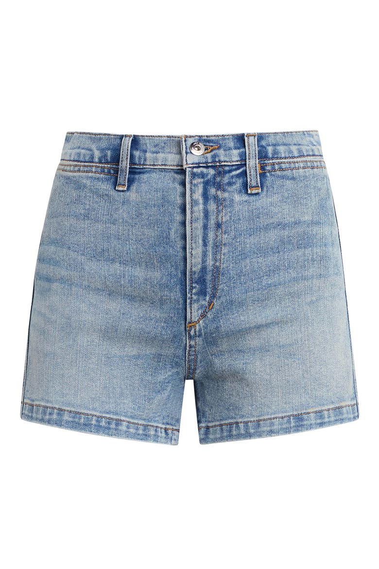 The A-Line Welt Pocket Denim Shorts, Alternate, color, VERNAL