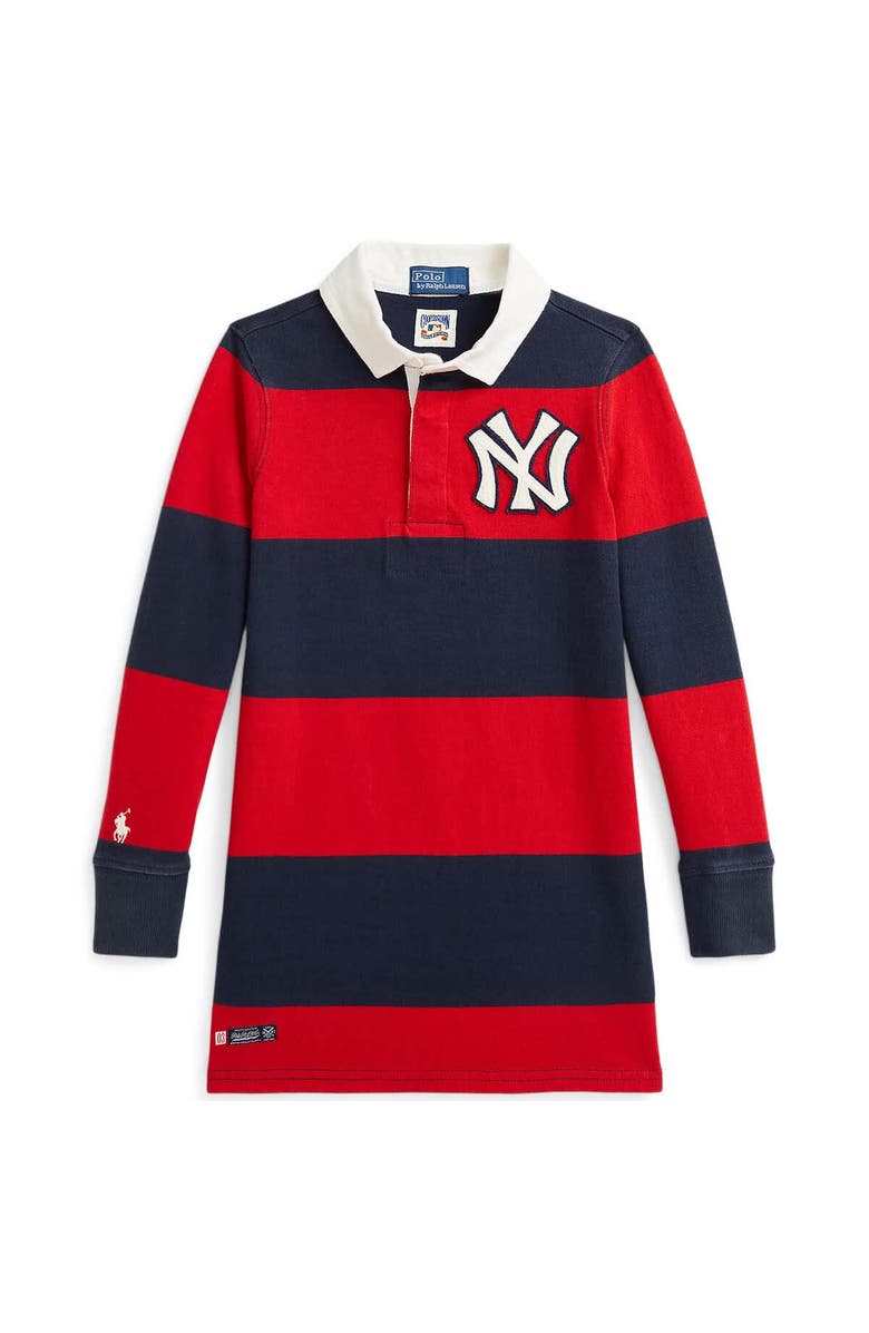 Polo Ralph Lauren Toddler Polo Ralph Lauren  Navy/Red Yankees  Rugby Dress, Alternate, color, 