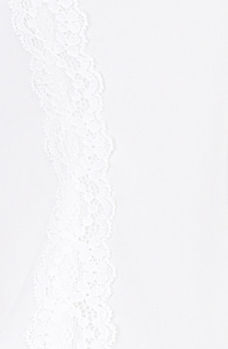 Mistress Rocks Lace Trim Tie Front Top, Alternate, color, 