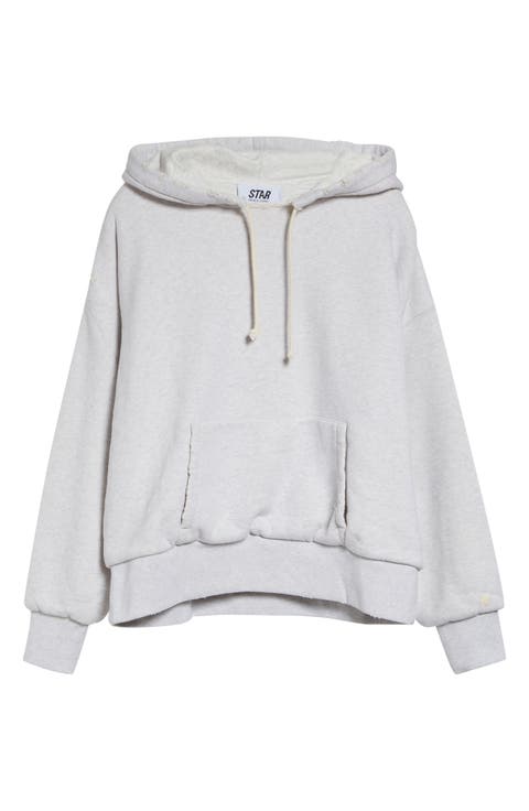Gender Inclusive Relaxed Fit Distressed Cotton Fleece Hoodie