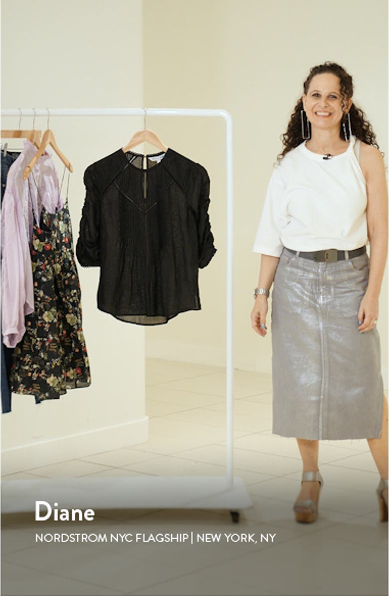 Bryce Pintuck Ruched Sleeve Top, sales video thumbnail