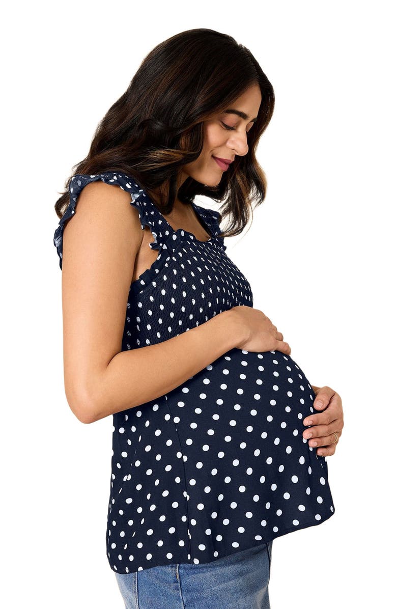 MOTHERHOOD MATERNITY Ruffle Sleeve Detail Maternity Top, Alternate, color, 