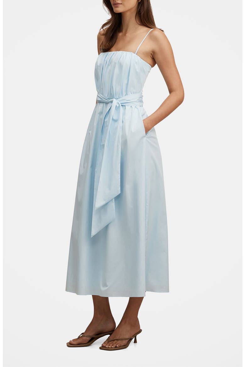 Melissa Poplin Midi Sundress, Alternate, color, SOFT BLUE
