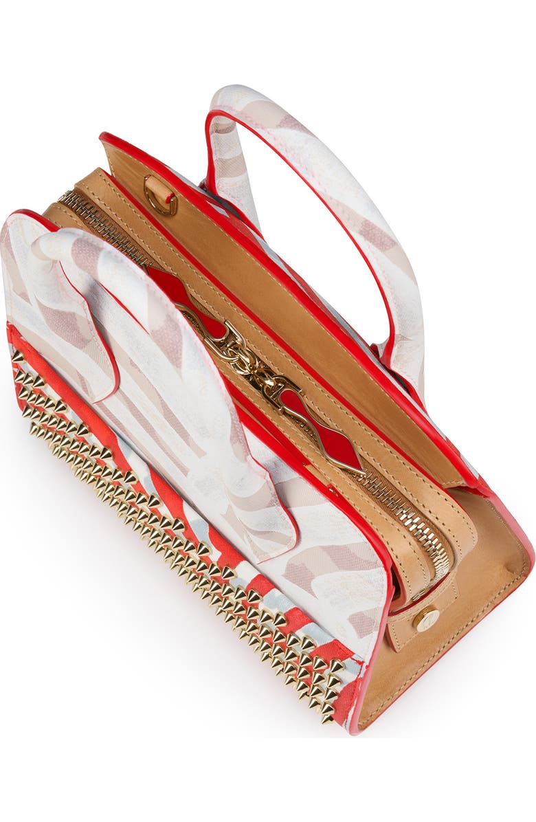 Christian Louboutin Mini Eloise Gaagal Spikes Top Handle Bag, Alternate, color, Multi Leche