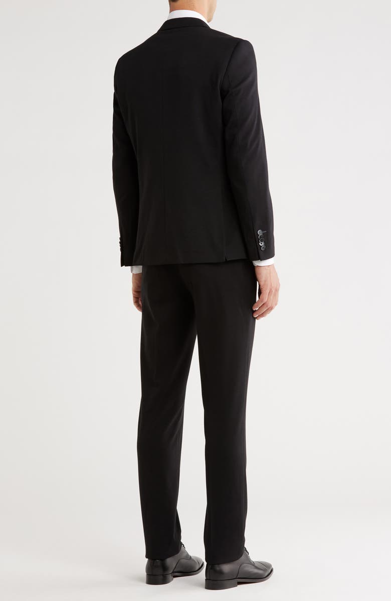 SOUL OF LONDON Solid Jersey Suit, Alternate, color, Black