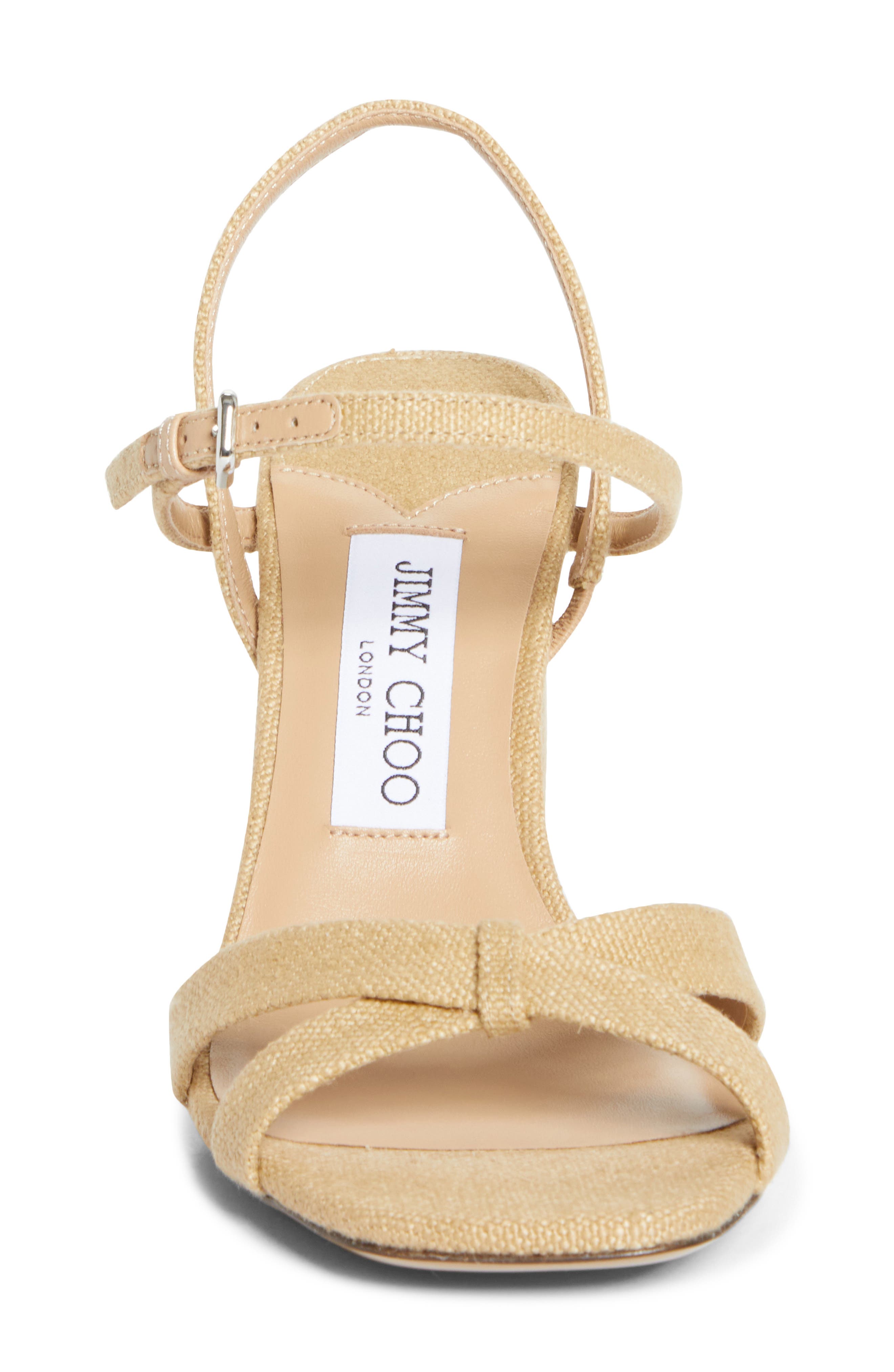 Jimmy Choo Elsy Block Heel Sandal, Alternate, color, Camel