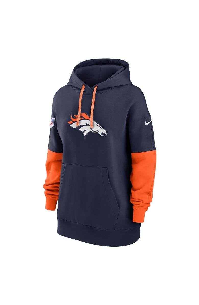 Nike Women's Nike Navy Denver Broncos 2024 Sideline Essential Fleece Pullover Hoodie, Alternate, color, 