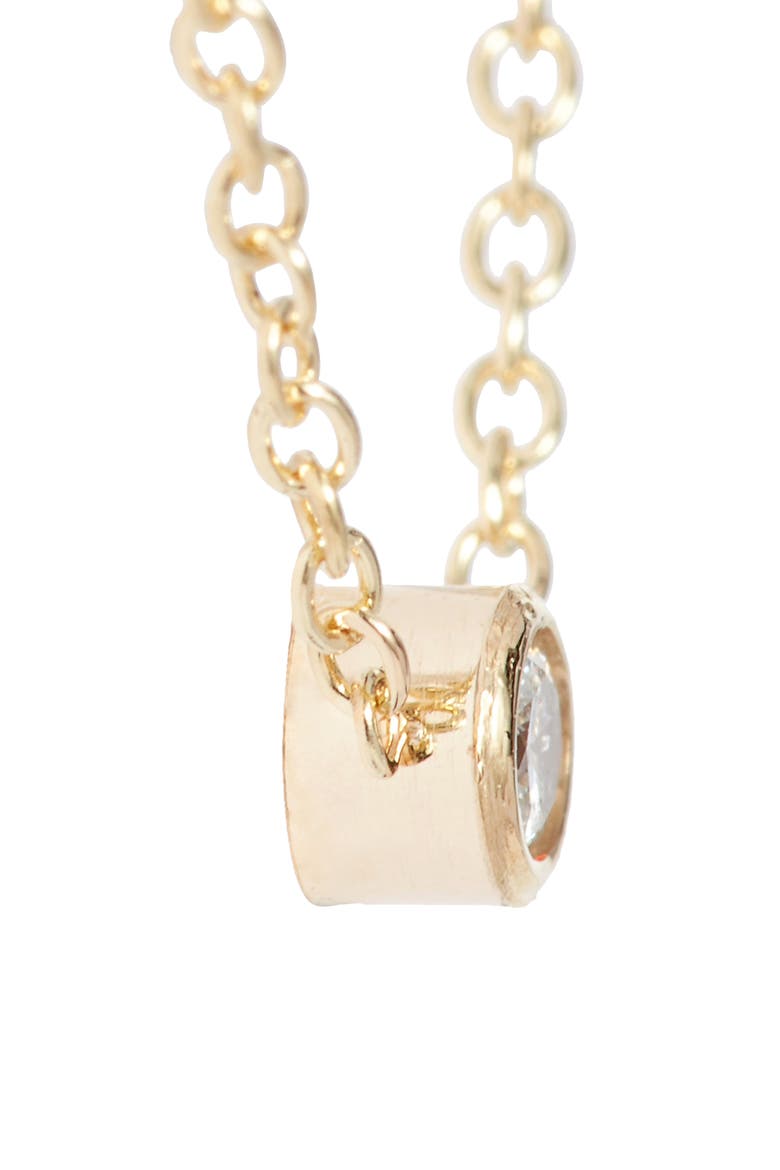 Diamond Bezel Pendant Necklace, Alternate, color, YELLOW GOLD
