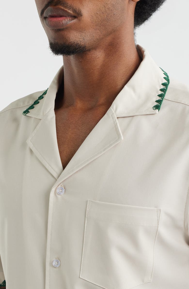 MAVRANS Golf Ball Stitch Weekend Camp Shirt, Main, color, 