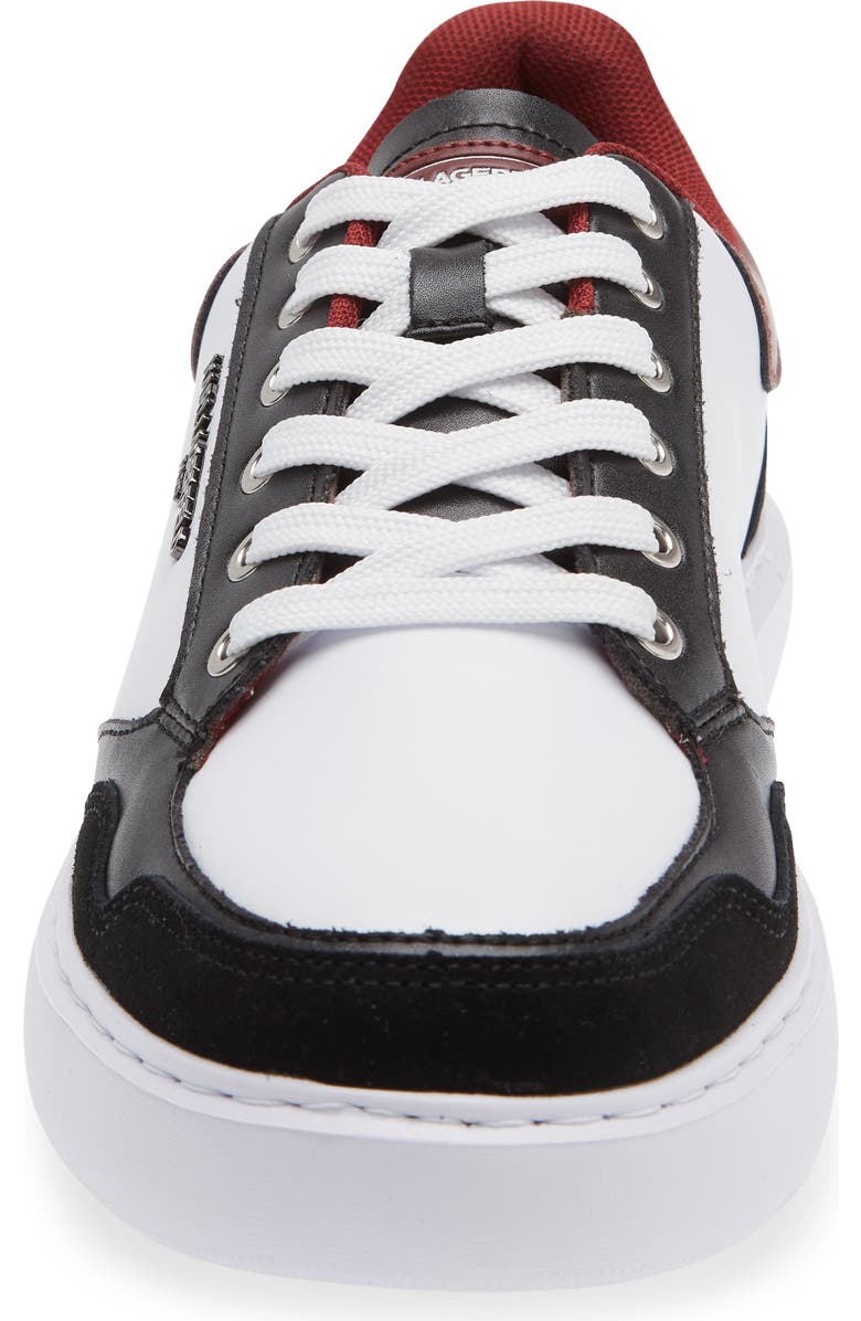 KARL LAGERFELD PARIS Leather Low Top Sneaker, Alternate, color,