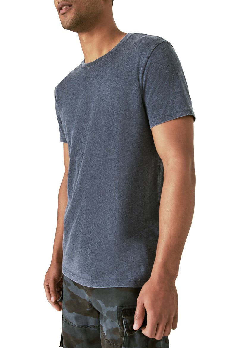 Venice Burnout Crewneck T-Shirt, Alternate, color, AMERICAN NAVY