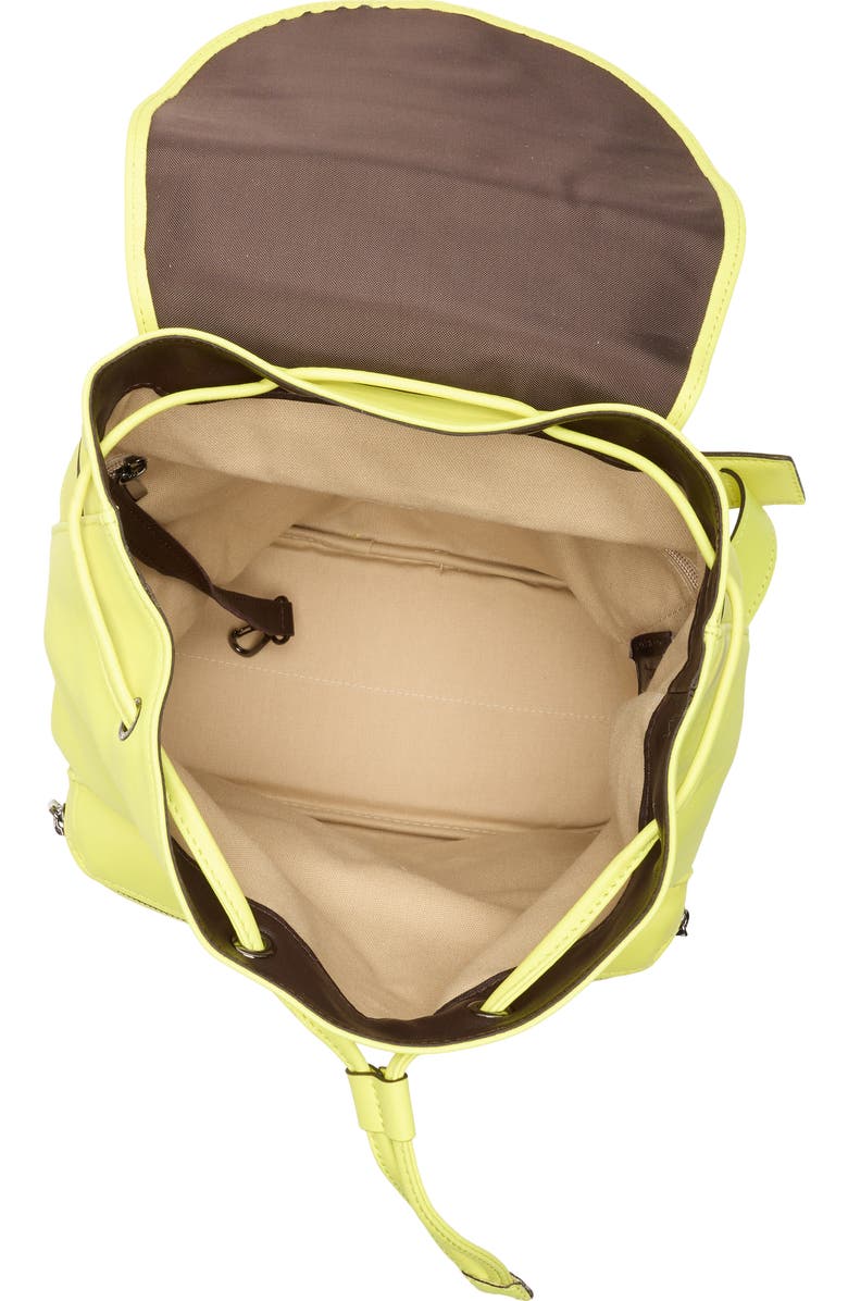 Longchamp LC3D Small Leather Backpack, Alternate, color, Neon