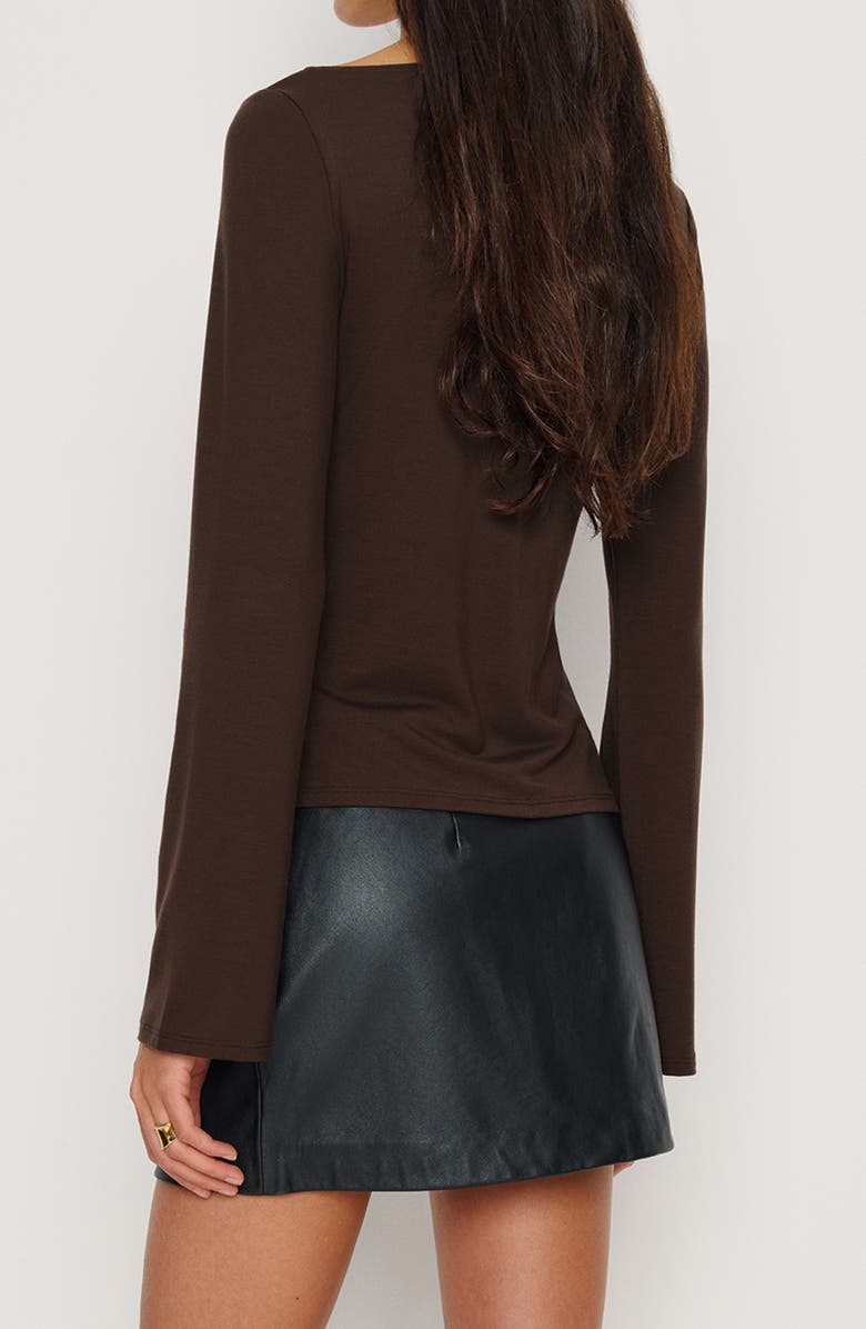 Reformation Nicola Knit Top, Alternate, color, Mole