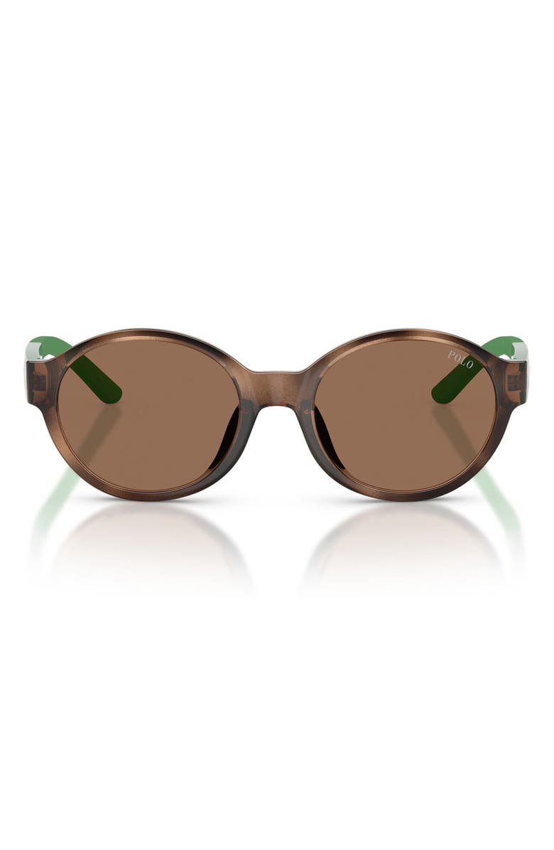 Polo Ralph Lauren Kids 45mm Round Sunglasses, Main, color, Shiny Dark Havana / Dark Brown