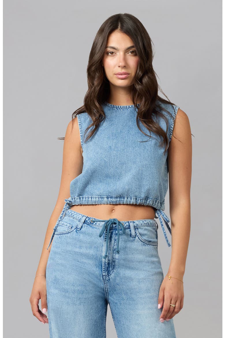 Liel Cotton Twill Top, Alternate, color, DAYDREAM WASH