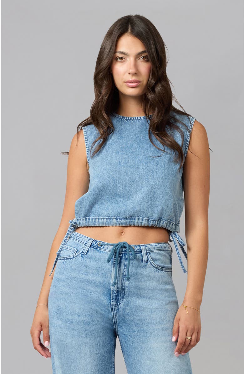 Lola Denim Liel Cotton Twill Top, Alternate, color, Daydream Wash