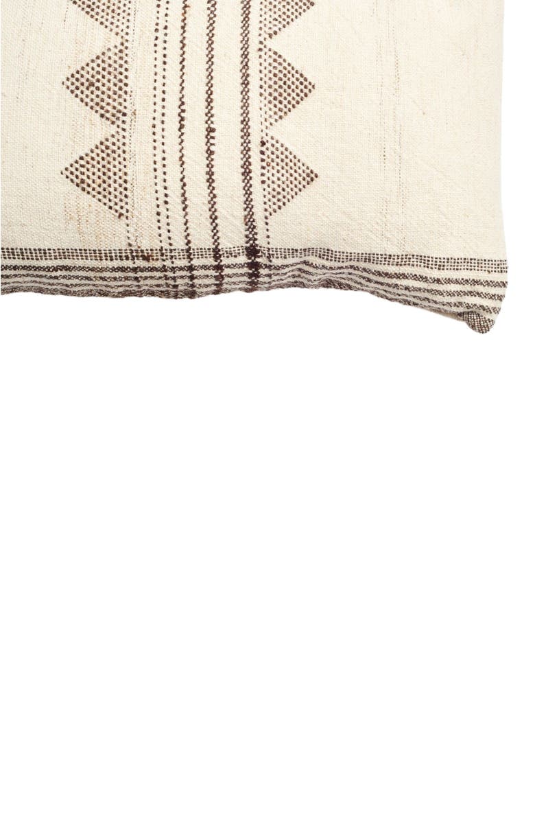 Studio Variously Kora White And Black Handloom Lumbar Pillow, Alternate, color, White