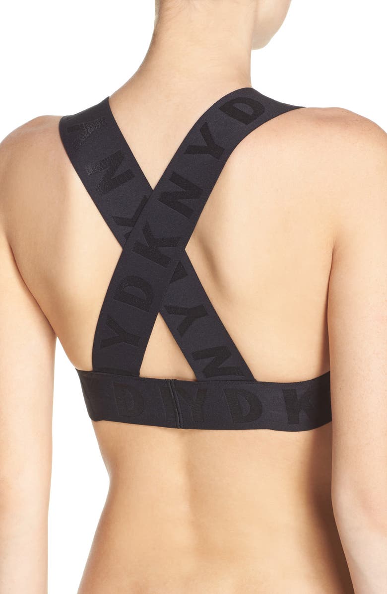 DKNY Logo Bralette, Alternate, color,