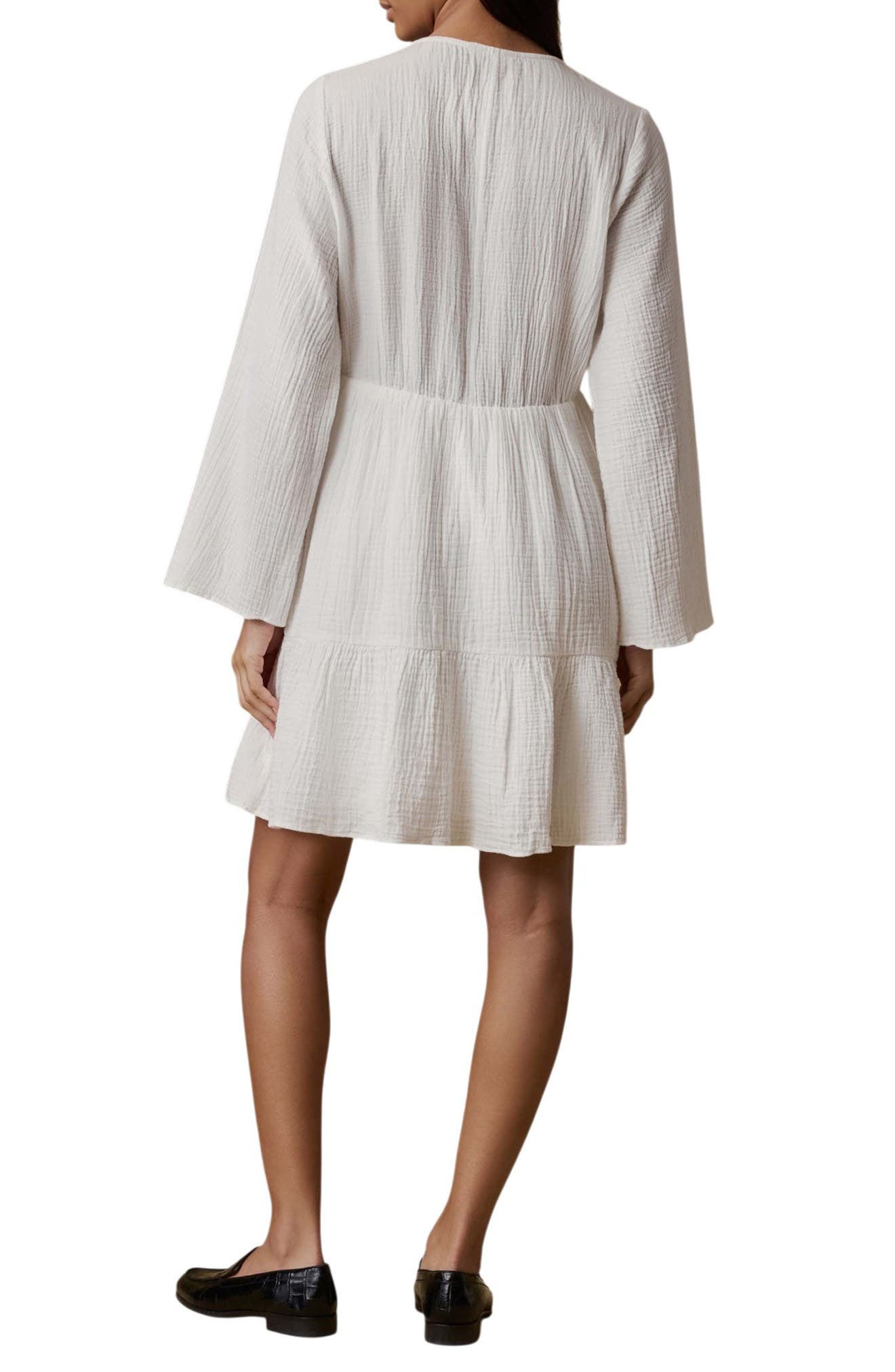 Dune Oceana Long Sleeve Organic Cotton Gauze Dress - image 2