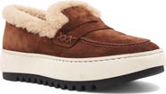 Aquatalia Ameila Genuine Shearling Lined Weatherproof Penny Loafer