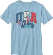 Lilo & Stitch Boy's Lilo & Stitch USA Cool Sunglasses  Graphic T-Shirt