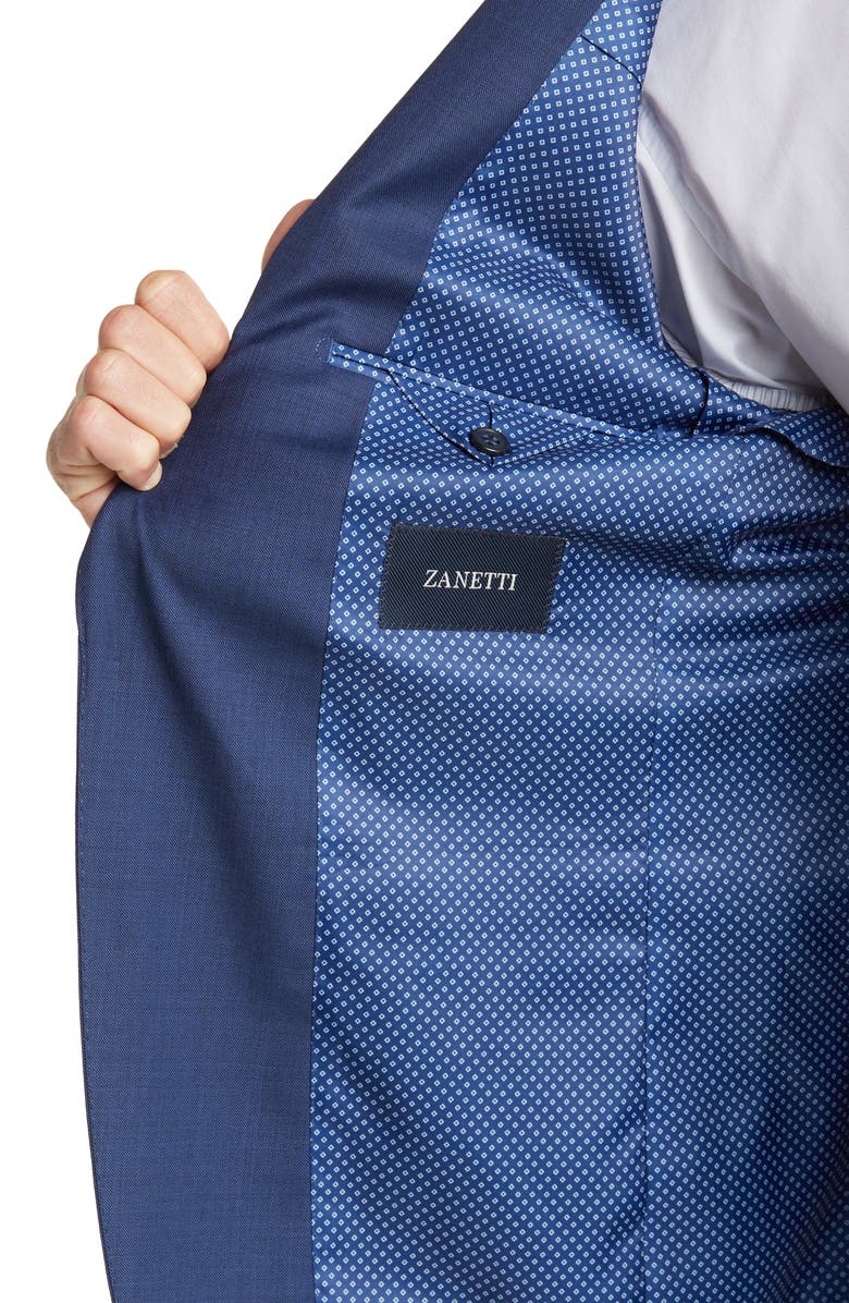 ZANETTI Port Slim Fit Two Button Notch Lapel Wool Blend Suit, Alternate, color,