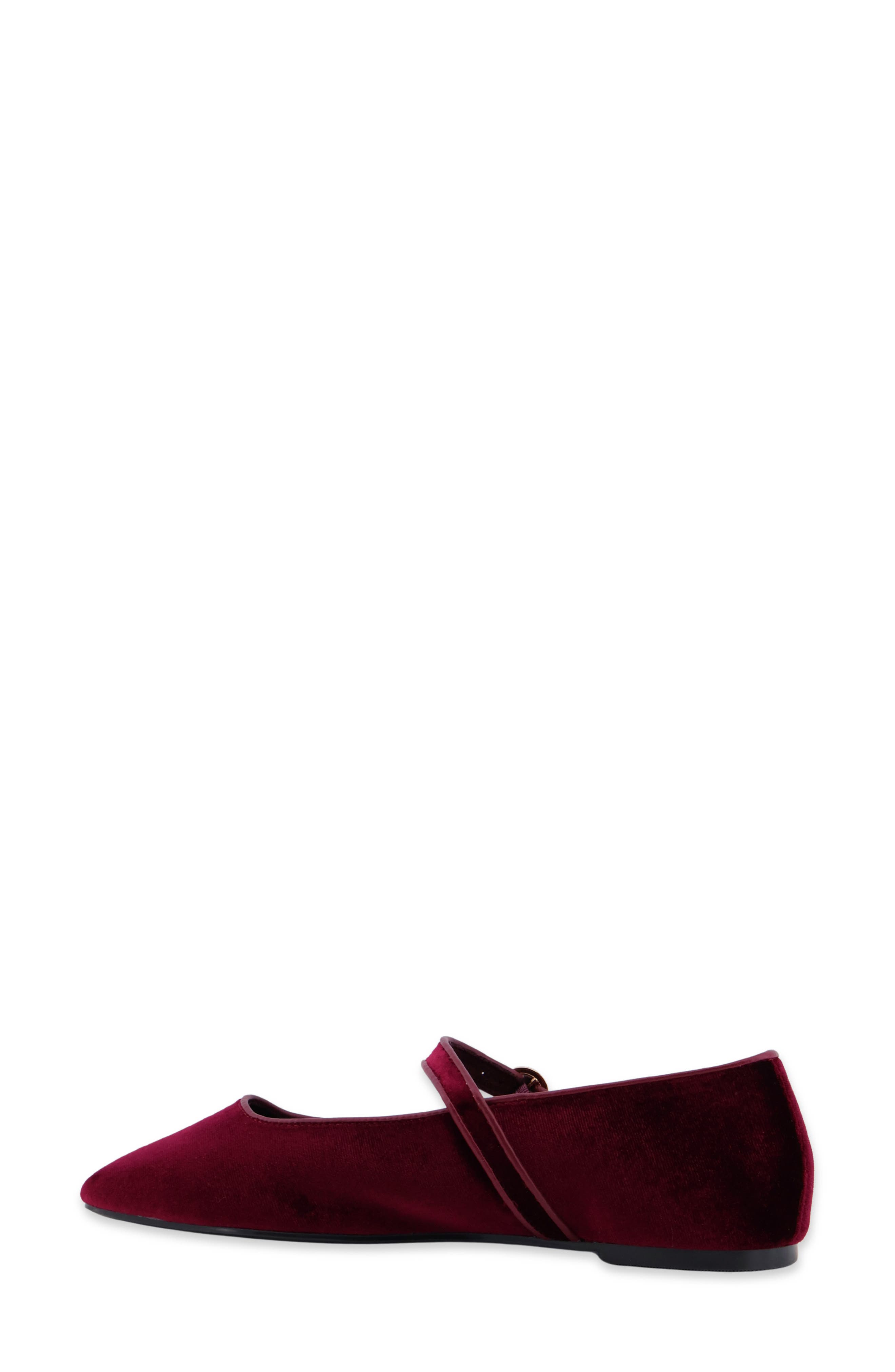 Annabelle Mary Jane Flat, Alternate, color, BORDEAUX VELVET