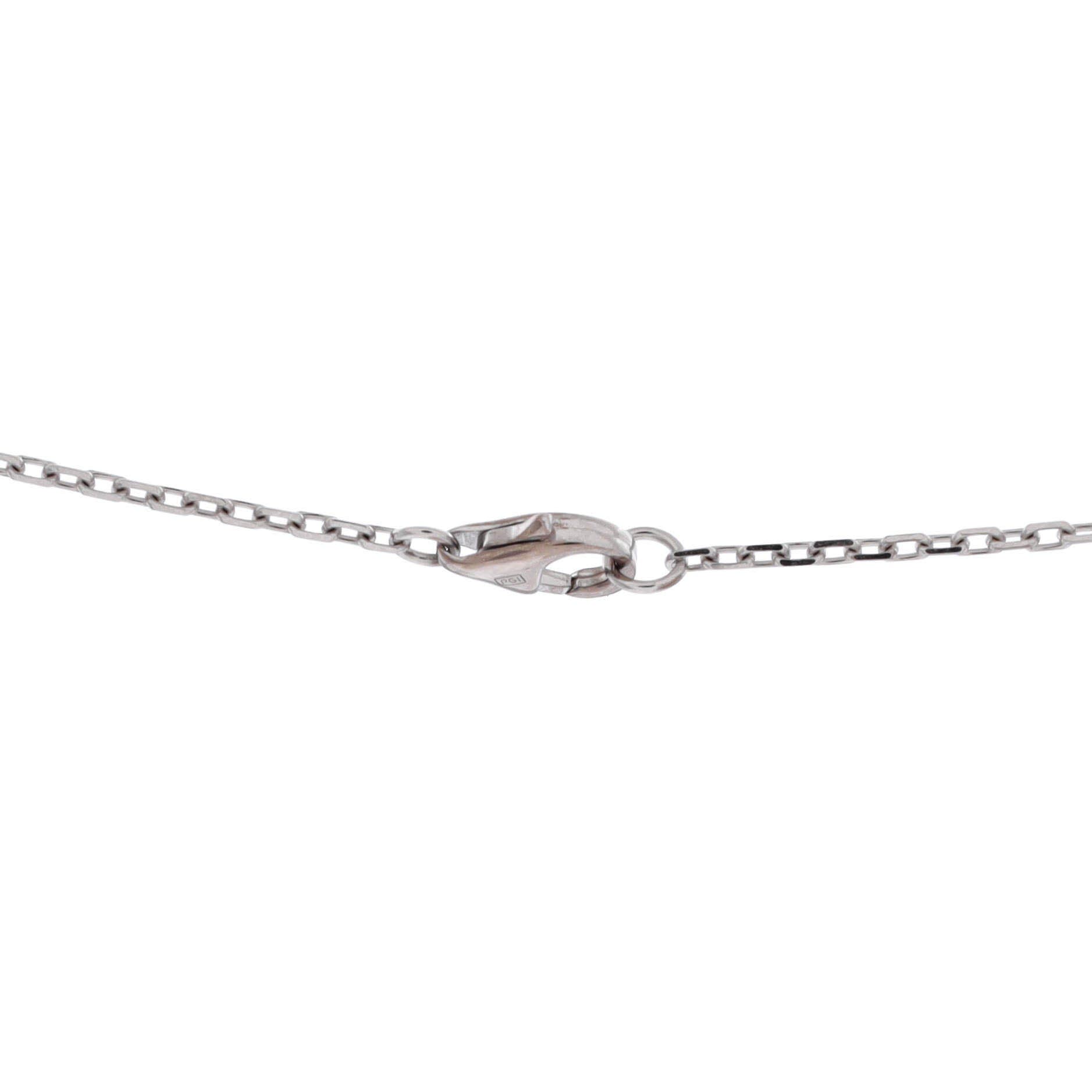 Love Interlocking Pave Necklace 18K White Gold and Diamonds, Alternate, color, Metallic Gold