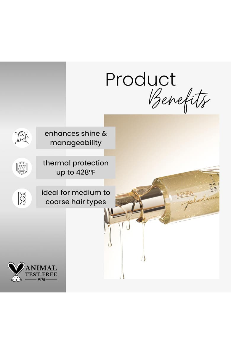 KENRA Platinum Luxe Shine Oil 1.5 oz, Alternate, color, N/A