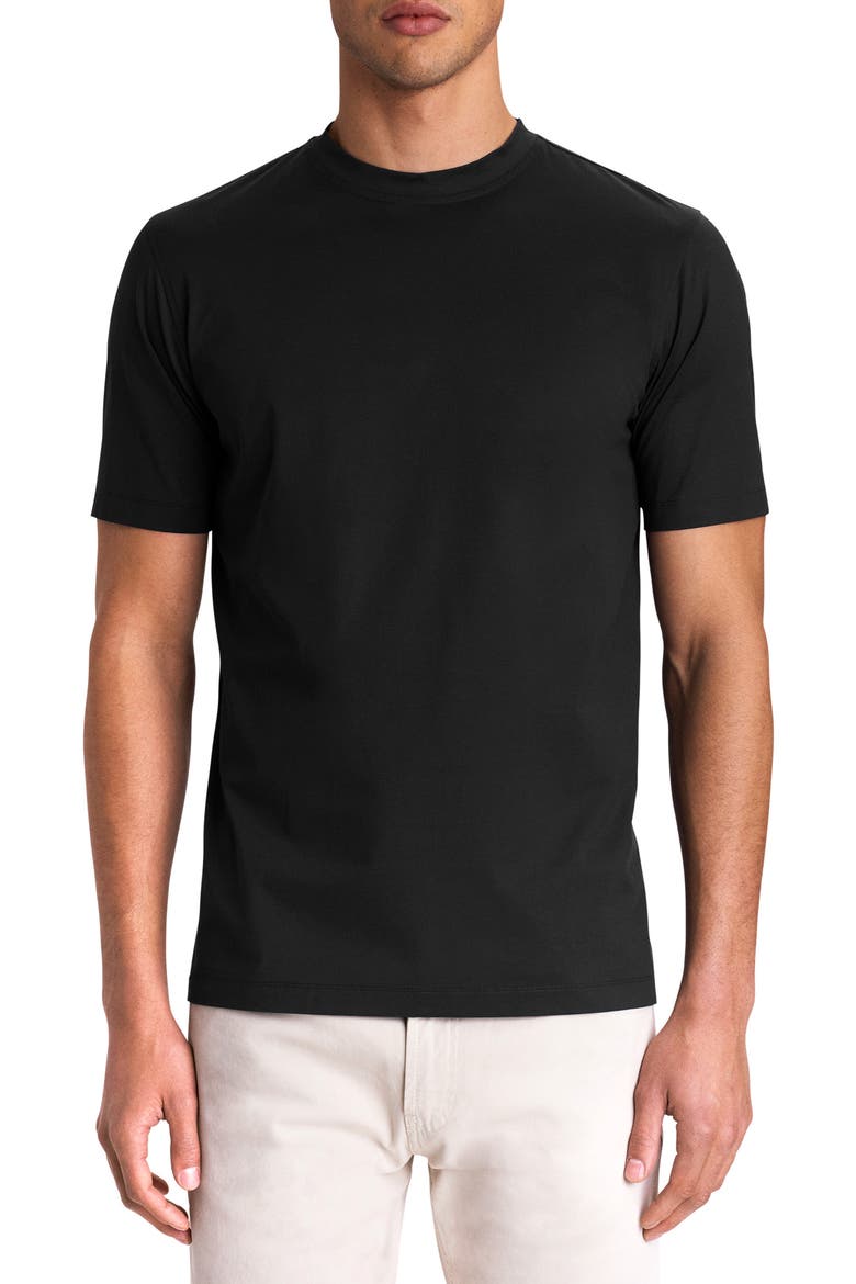OoohCotton® Crewneck T-Shirt, Main, color, BLACK