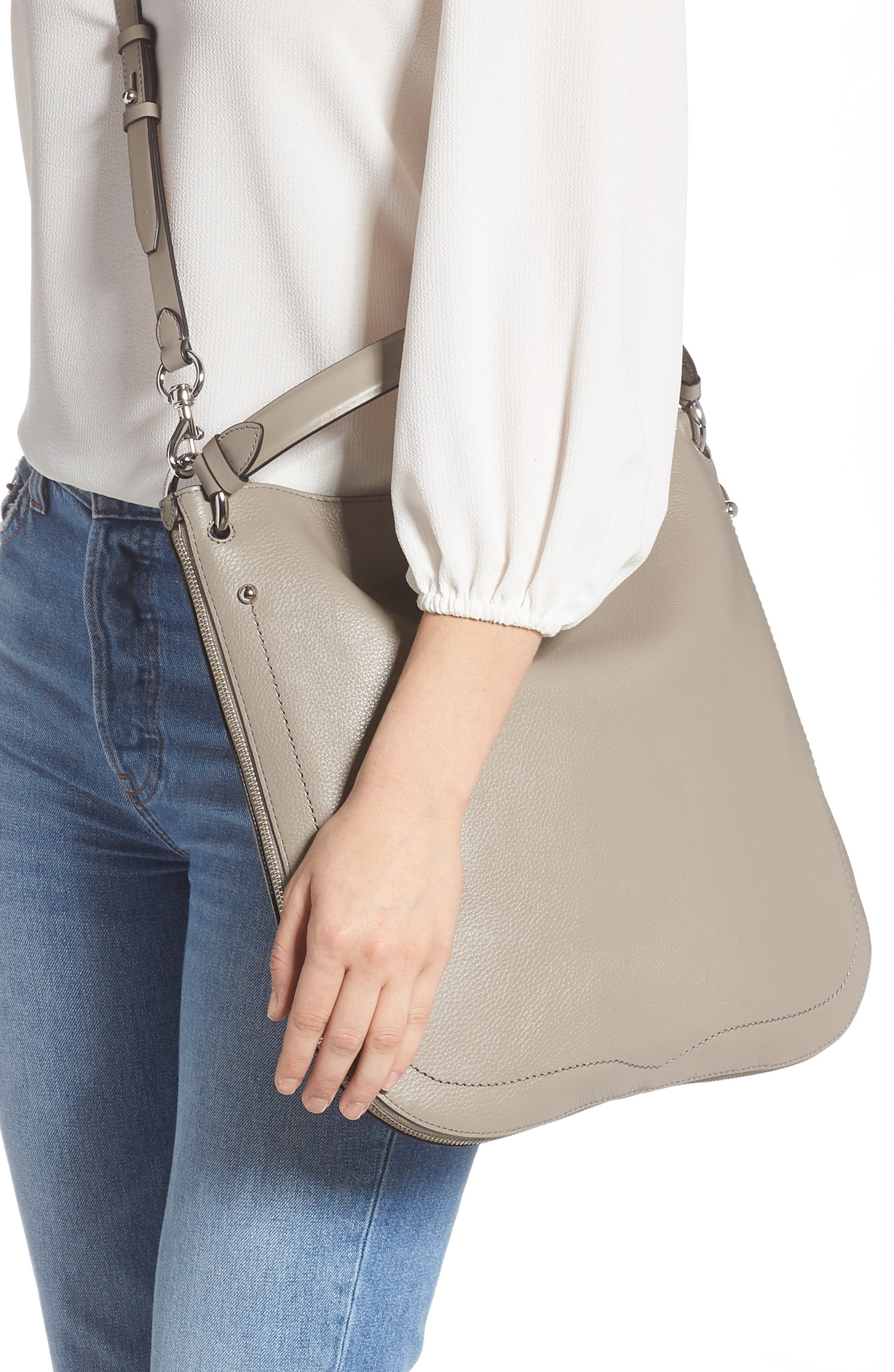 Rebecca Minkoff Jody Convertible Leather Hobo Bag, Alternate, color, 