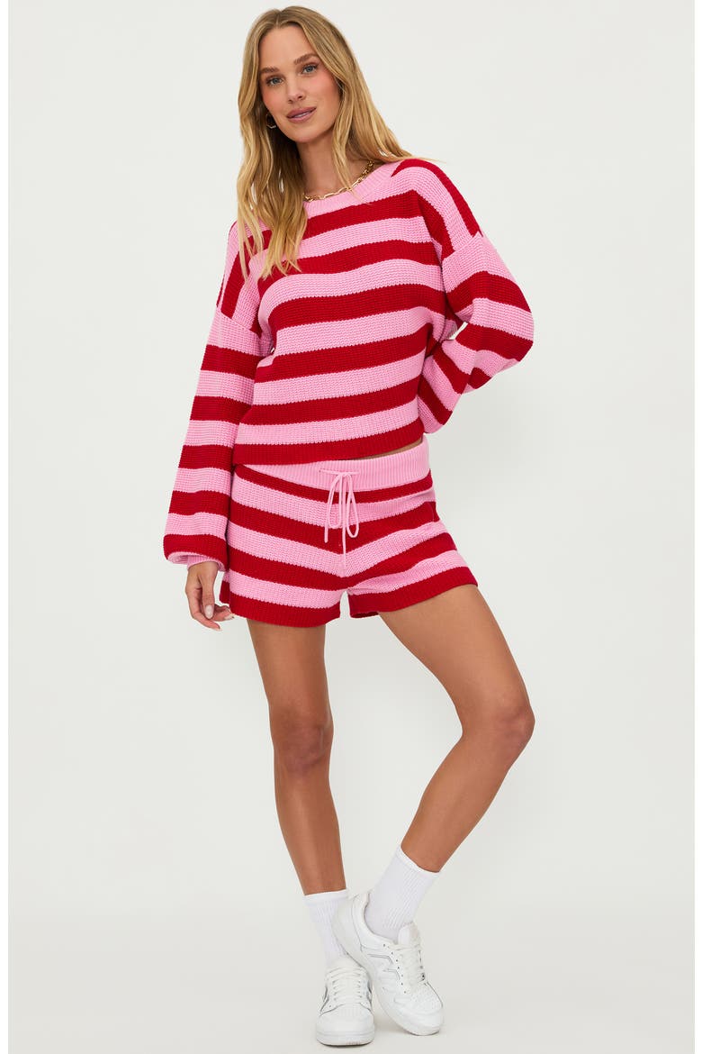 Balboa Cotton Cover-Up Shorts, Alternate, color, CANDY CANE STRIPE