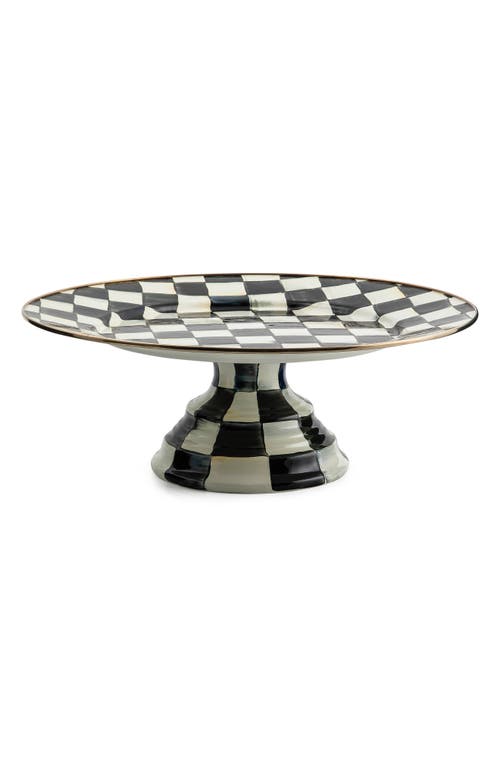 Mackenzie-childs Mackenzie Childs Courtly Check Pedestal Platter