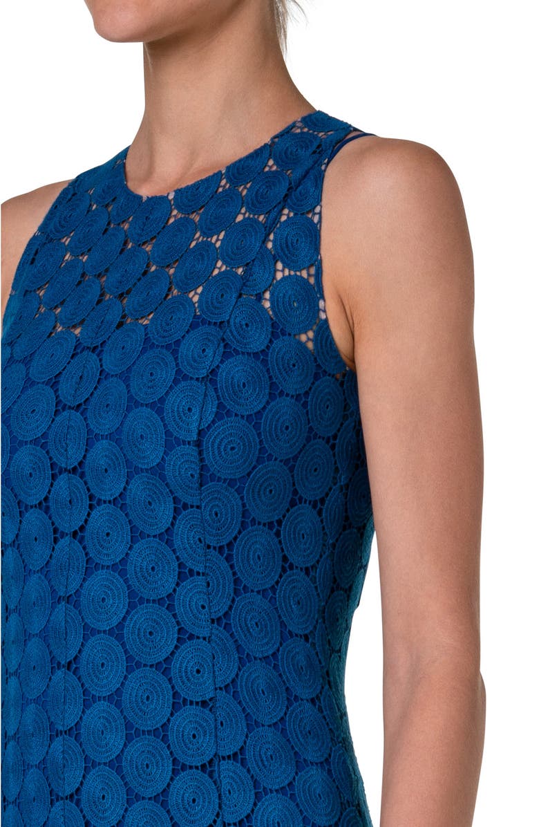 Akris punto Dot Guipure Lace A-Line Midi Dress, Alternate, color, 