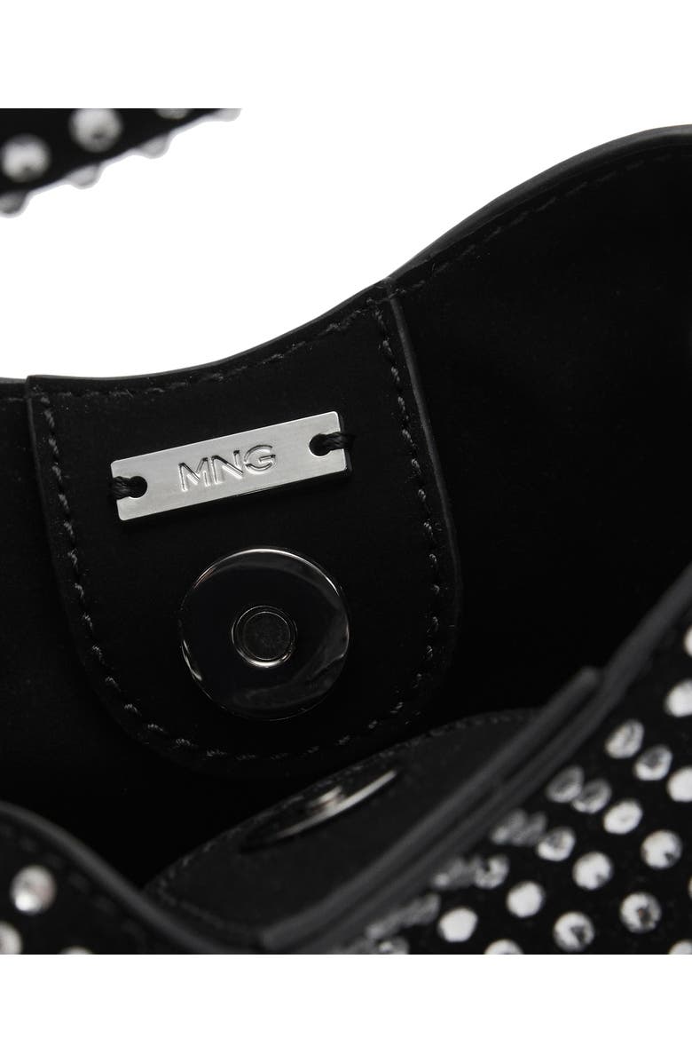 MANGO Mini Rhinestone Top Handle Bag, Alternate, color,