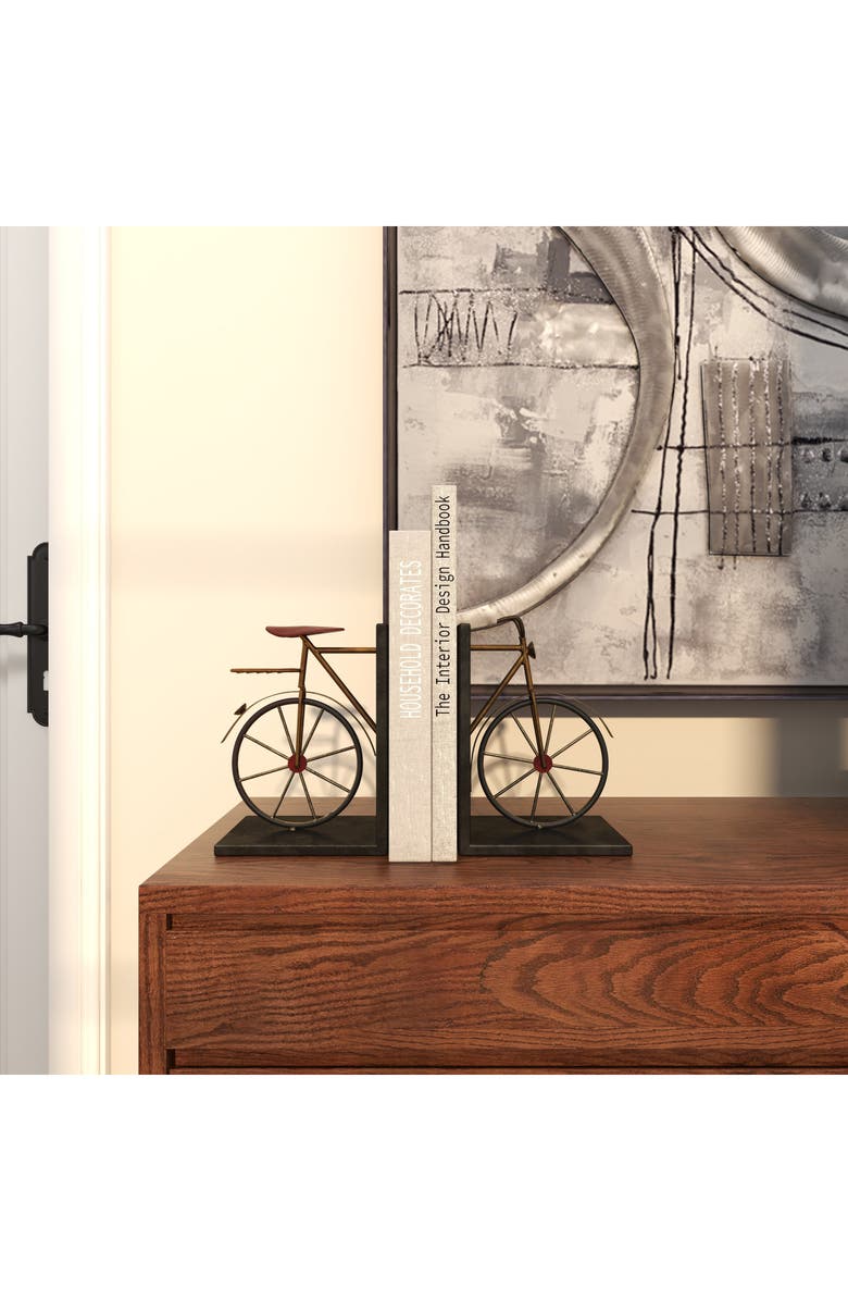 UMA Set of 2 Bike Bookends, Alternate, color, Metal