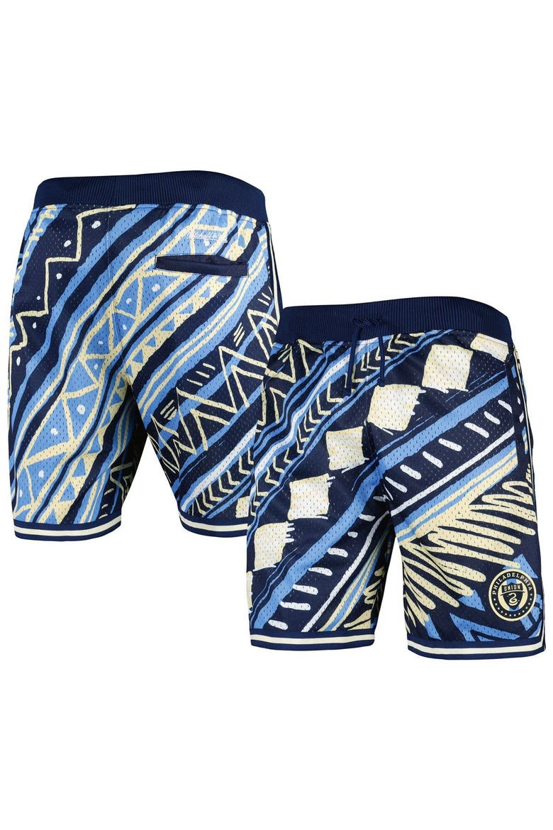 Men's Mitchell & Ness Navy Philadelphia Union Tribal Fashion Shorts, Main, color, Navy