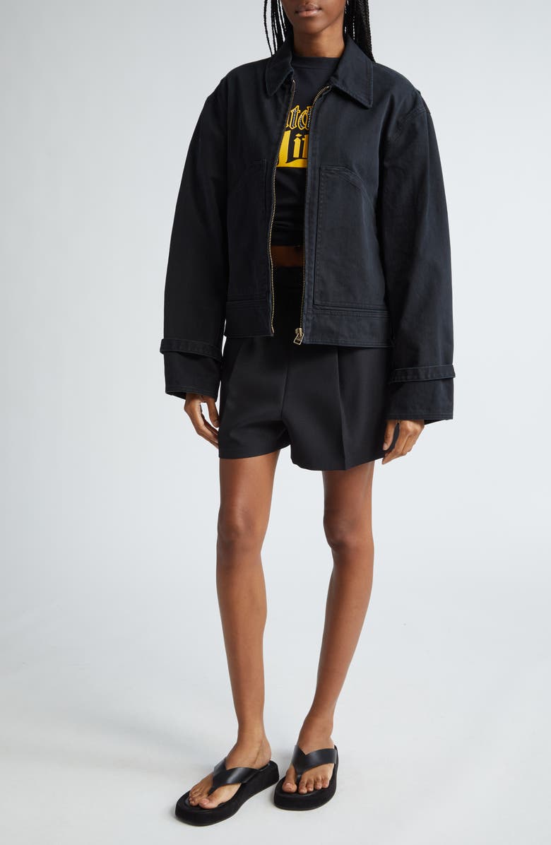 STOCKHOLM SURFBOARD CLUB Cotton Twill Work Jacket, Alternate, color, Black